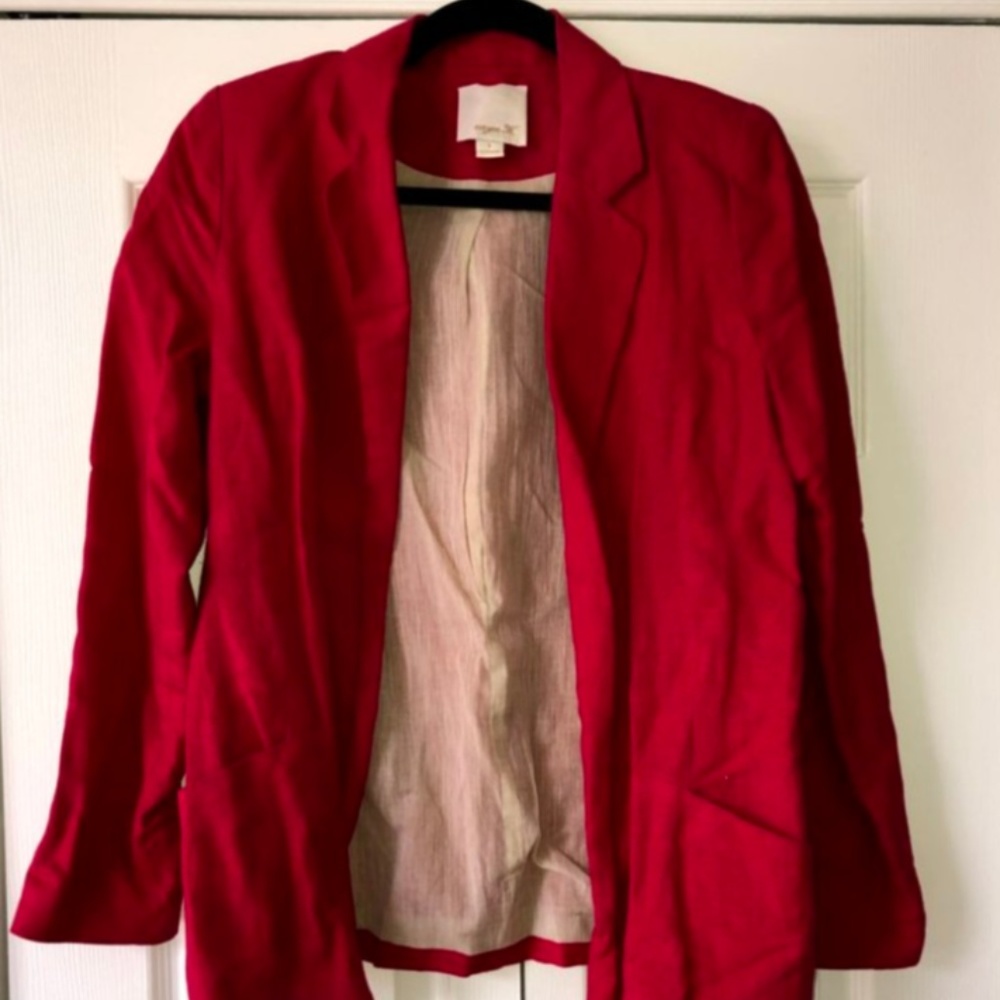 Pink Linen Blazer Size Small